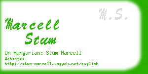 marcell stum business card